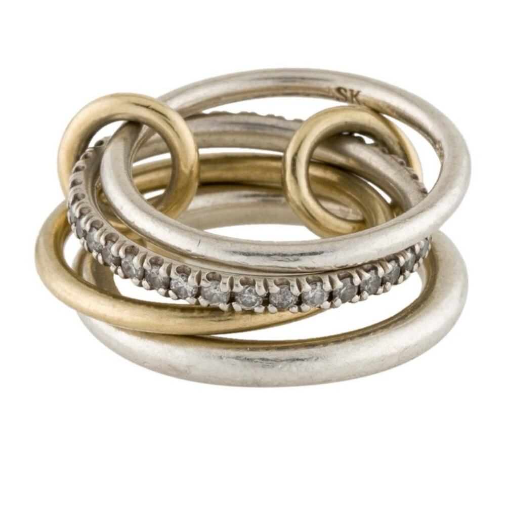 Spinelli Kilcollin Diamond Two Tone Nimbus SG Gris Ring